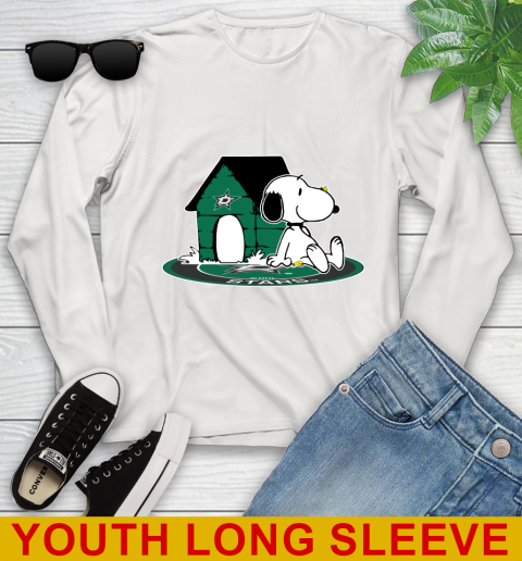 NHL Hockey Dallas Stars Snoopy The Peanuts Movie Shirt Youth Long Sleeve 12