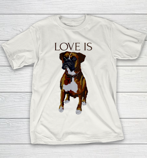 Dog Mom Shirt Boxer T shirt Love Is Cute Boxer Dog Mom Youth T-Shirt