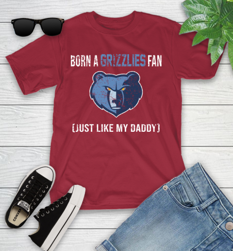 NBA Memphis Grizzlies Loyal Fan Just Like My Daddy Basketball Shirt Youth T-Shirt 12
