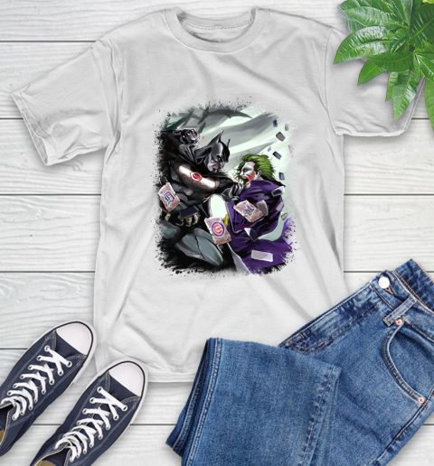 Cincinnati Reds MLB Baseball Batman Fighting Joker DC Comics T Shirt