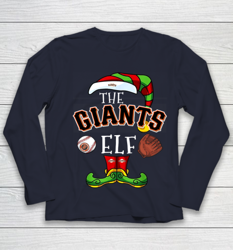 San Francisco Giants Christmas ELF Funny MLB Youth Long Sleeve 2