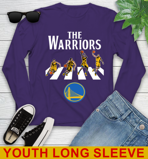 NBA Basketball Golden State Warriors The Beatles Rock Band Shirt Youth Long Sleeve 4
