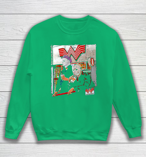Michael Myers and Jason Voorhees drinking Whataburger Sweatshirt 5