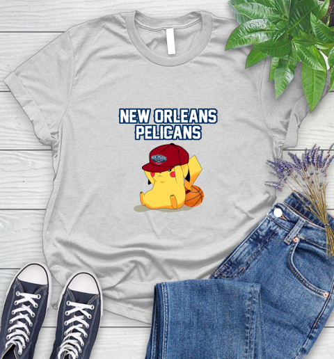 NBA Pikachu Basketball Sports New Orleans Pelicans Women's T-Shirt