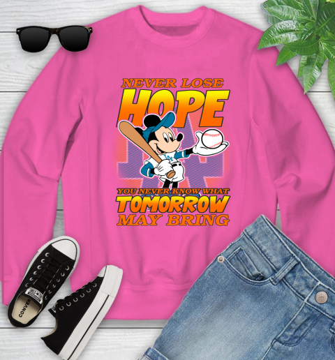 Los Angeles Dodgers MLB Baseball Mickey Disney Never Lose Hope Youth Sweatshirt 6