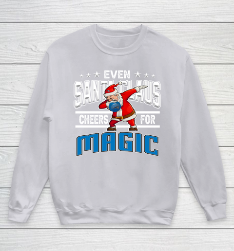 Orlando Magic Even Santa Claus Cheers For Christmas NBA Youth Sweatshirt 3