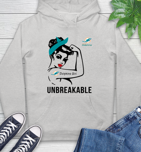 NFL Miami Dolphins Girl Unbreakable Football Sports Hoodie