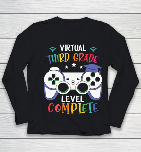 Back To School Shirt Virtual third Grade level complete Youth Long Sleeve