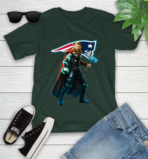 NFL Thor Avengers Endgame Football New England Patriots Youth T-Shirt 5