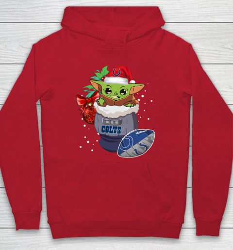 Indianapolis Colts Christmas Baby Yoda Star Wars Funny Happy NFL Hoodie 10