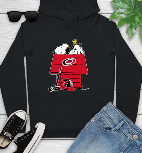 Carolina Hurricanes NHL Hockey Snoopy Woodstock The Peanuts Movie Youth Hoodie 2