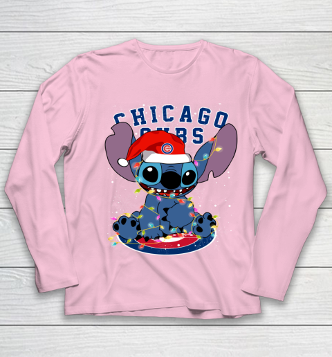 Chicago Cubs MLB noel stitch Baseball Christmas Youth Long Sleeve 6