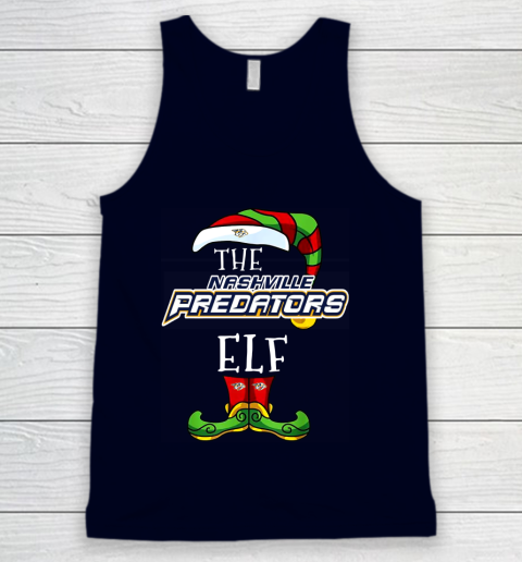 Nashville Predators Christmas ELF Funny NHL Tank Top 2