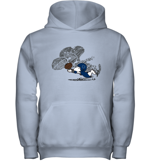 Indianapolis Colts Snoopy Plays The Football Game Youth Hoodie