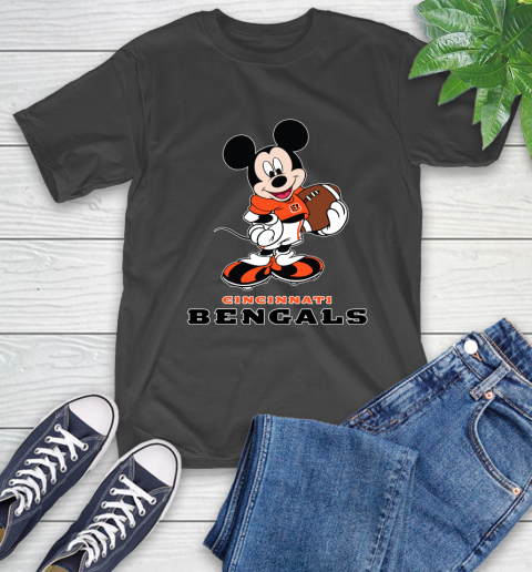 NFL Football Cincinnati Bengals Cheerful Mickey Mouse Shirt T-Shirt