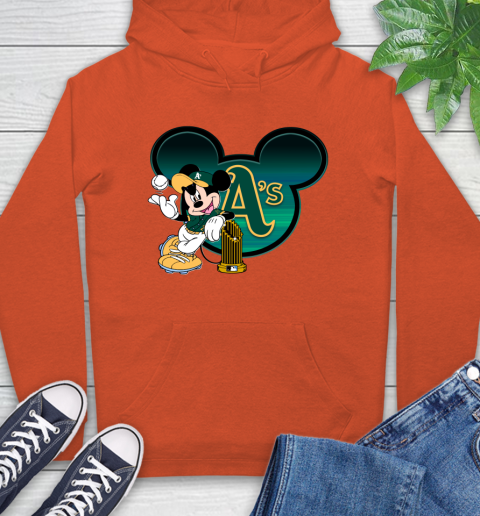 MLB Oakland Athletics The Commissioner's Trophy Mickey Mouse Disney Hoodie 5