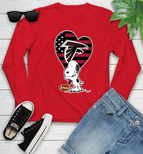 Atlanta Falcons NFL Football The Peanuts Movie Adorable Snoopy Youth Long Sleeve 11