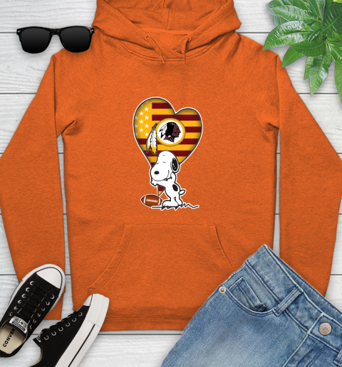 Washington Redskins NFL Football The Peanuts Movie Adorable Snoopy Youth Hoodie 5