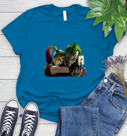 Buffalo Bills NFL Football Joker Harley Quinn Suicide Squad Women s T Shirt Tee For Sports