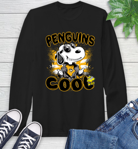 NHL Hockey Pittsburgh Penguins Cool Snoopy Shirt Long Sleeve T-Shirt
