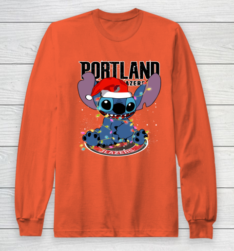 Portland Trail Blazers NBA noel stitch Basketball Christmas Long Sleeve T-Shirt 3