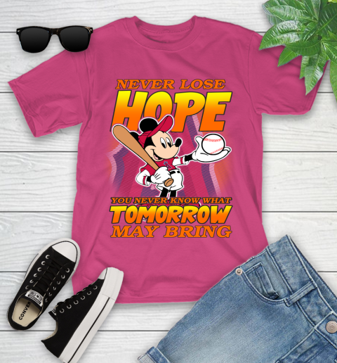 Los Angeles Angels MLB Baseball Mickey Disney Never Lose Hope Youth T-Shirt 11