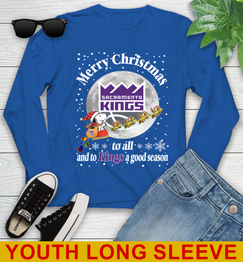 Sacramento Kings Merry Christmas To All And To Kings A Good Season NBA Basketball Sports Youth Long Sleeve 10