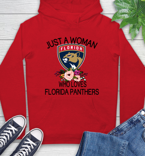 NHL Just A Woman Who Loves Florida Panthers Hockey Sports Hoodie 8