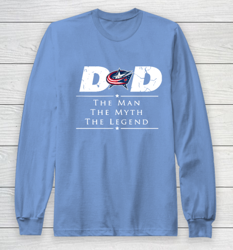 Columbus Blue Jackets NHL Ice Hockey Dad The Man The Myth The Legend Long Sleeve T-Shirt 8
