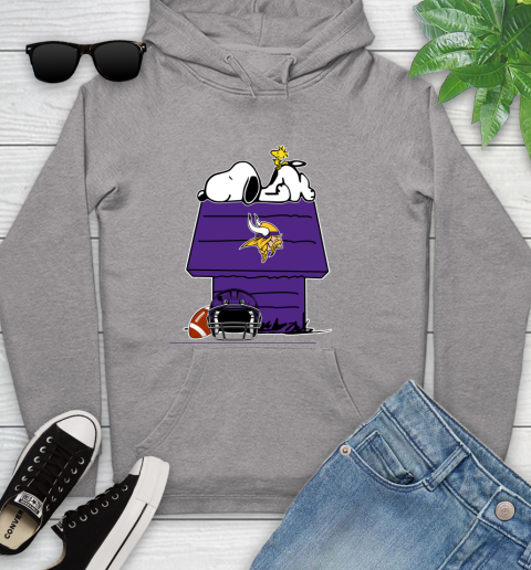 Minnesota Vikings NFL Football Snoopy Woodstock The Peanuts Movie Youth Hoodie 6
