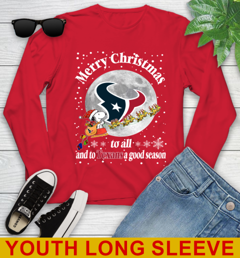Houston Texans Merry Christmas To All And To Texans A Good Season NFL Football Sports Youth Long Sleeve 11