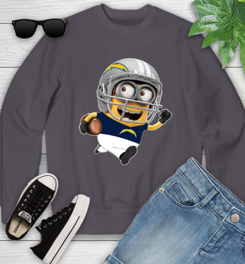 NFL San Diego Chargers Minions Disney Football Sports Youth Sweatshirt 6
