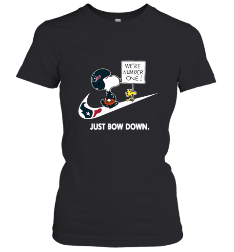 Houston Texans Are Number One – Just Bow Down Snoopy Women's T-Shirt