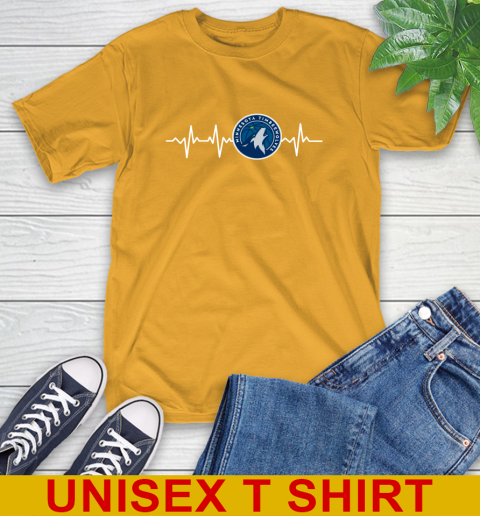 Minnesota Timberwolves NBA Basketball Heart Beat Shirt T-Shirt 2