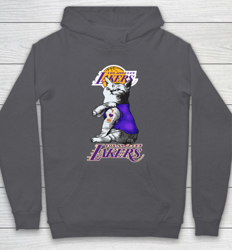 NBA Basketball My Cat Loves Los Angeles Lakers Hoodie 4