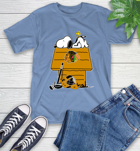 Chicago Blackhawks NHL Hockey Snoopy Woodstock The Peanuts Movie T-Shirt 11