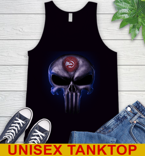 Atlanta Hawks NBA Basketball Punisher Skull Sports Tank Top