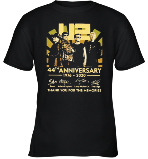 U2 44Th Anniversary 1976 2020 Thank You For The Memories Signatures Youth T-Shirt