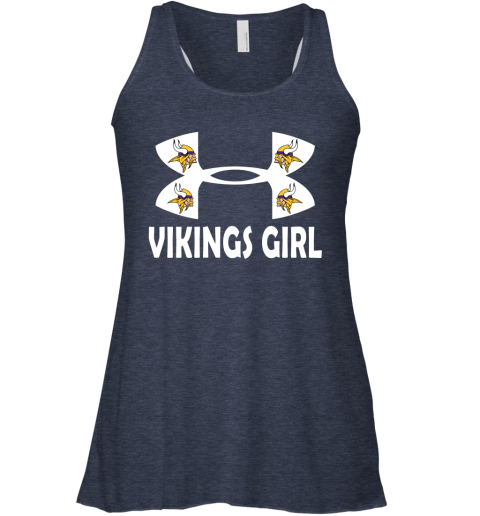 NFL Minnesota Vikings Girl Under Armour Football Sports EWWqmvj9kY4 flowy tank 32 95 151514 front heather navy