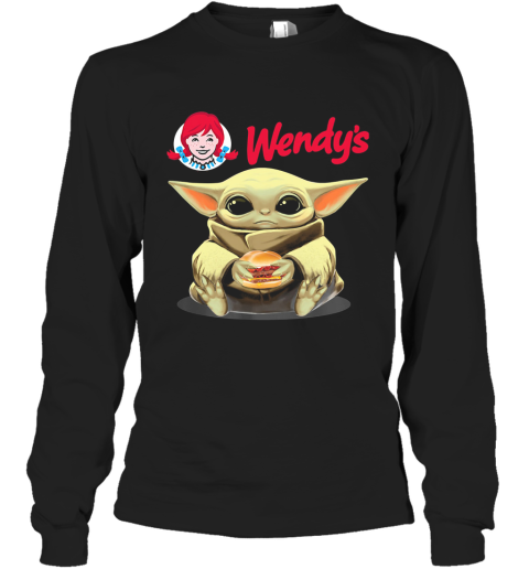 Wendy'S Baby Yoda Hug Hamburger Long Sleeve T-Shirt