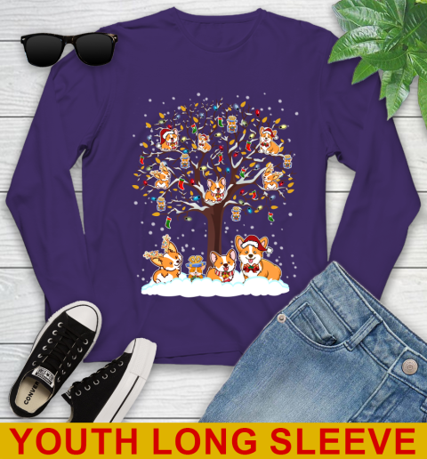 Corgi dog pet lover light christmas tree shirt 120