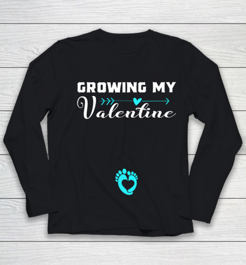 Cute Growing my Valentine Gift for Women pregnancy Youth Long Sleeve