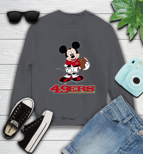 NFL Football San Francisco 49ers Cheerful Mickey Mouse Shirt Sweatshirt 6