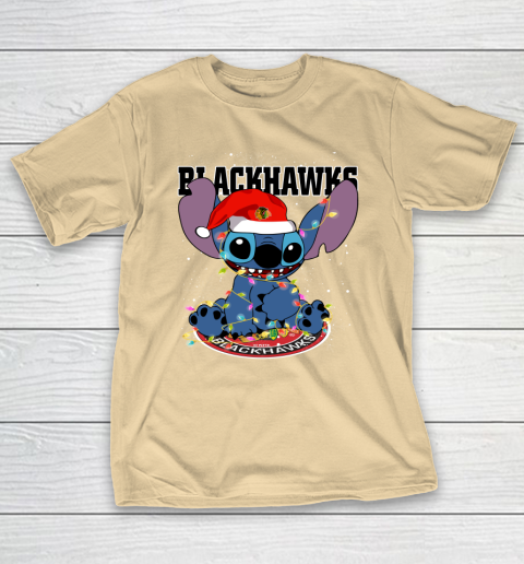 Chicago Blackhawks NHL Hockey noel stitch Christmas T-Shirt 5