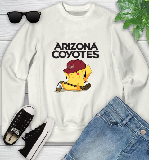 NHL Pikachu Hockey Sports Arizona Coyotes Youth Sweatshirt