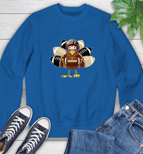 New Orleans Saints Turkey Thanksgiving Day Sweatshirt 8