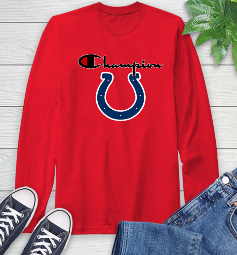 NFL Football Indianapolis Colts Champion Shirt Long Sleeve T-Shirt 9