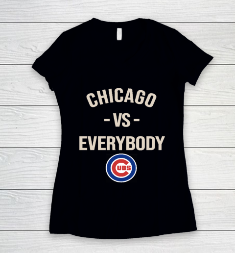 Chicago Cubs Vs Everybody Women's V-Neck T-Shirt