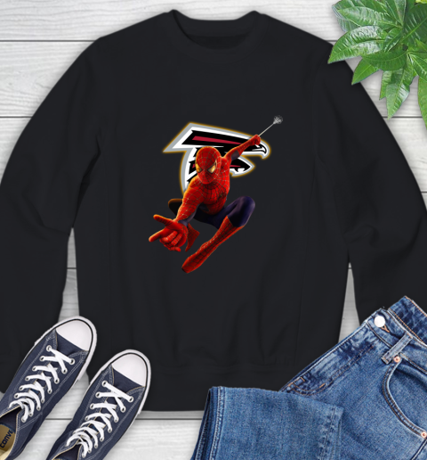 NFL Spider Man Avengers Endgame Football Atlanta Falcons Sweatshirt 2