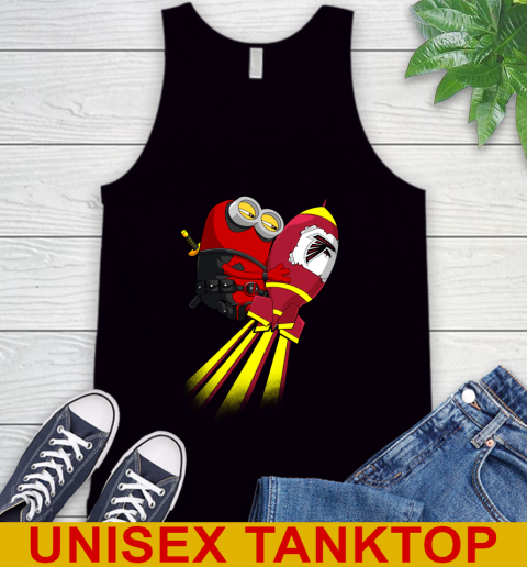 NFL Football Atlanta Falcons Deadpool Minion Marvel Shirt Tank Top